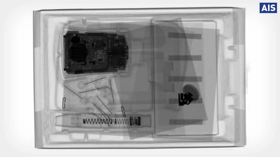 X-ray of electronic blood monitor